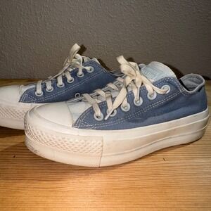 Converse Chuck Taylor All Star Platform Low‎ Tops Blue Women's Size 5